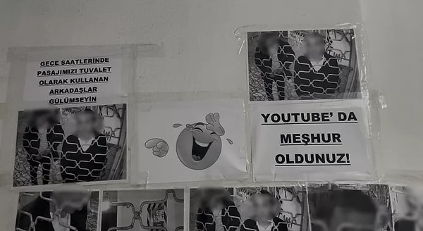 En sert mesaj ise YouTube üzerinden geldi: "Buraya işeyen kendini YouTube'da bulur."