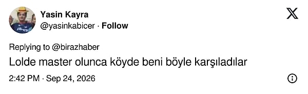 Bir oyuncu, LoL'de master olduğunda köyde aynı şekilde karşılandığını yazdı