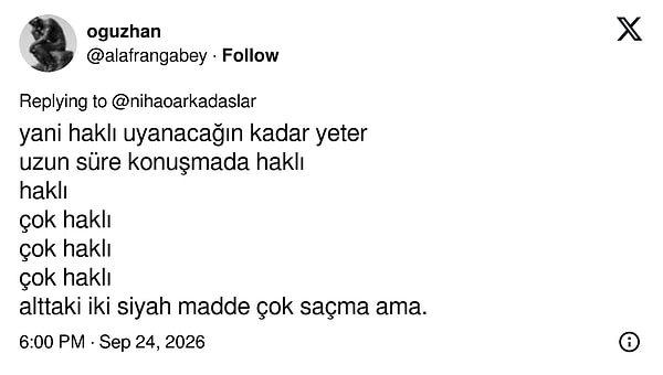 Maddeleri tek tek puanlayan biri yalnızca son ikisine itiraz etti