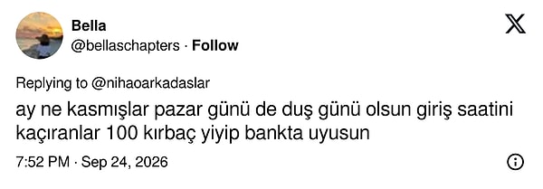 Listeyi bir adım ileri götürüp pazar gününü duş günü ilan eden de oldu