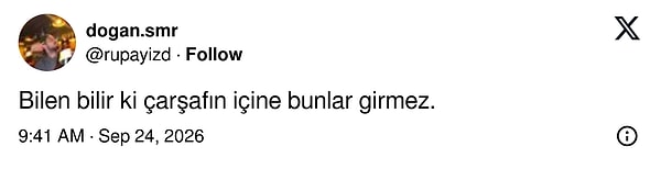 Çarşaflıyı bilenlere göre bu malzemeler içine hiç girmez