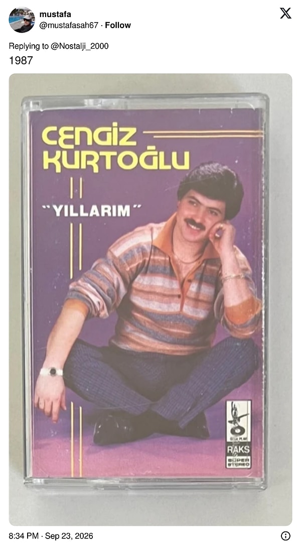 Yıl 1987, raflarda Cengiz Kurtoğlu'nun Yıllarım'ı var