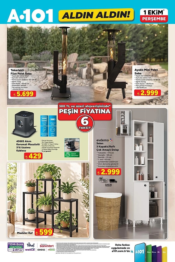 Tekerlekli Füze Pelet Soba 5.699 TL