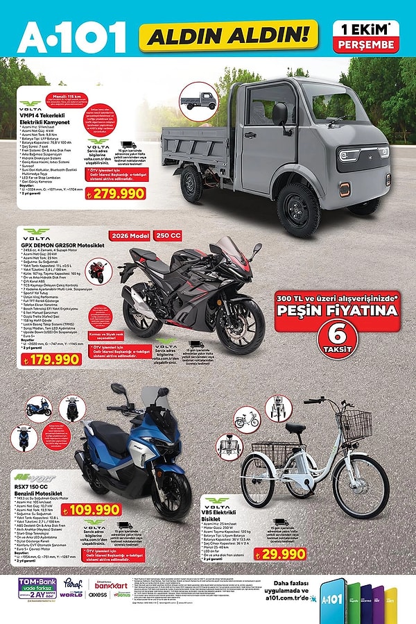 Volta VMP1 4 Tekerlekli Elektrikli Kamyonet 279.990 TL