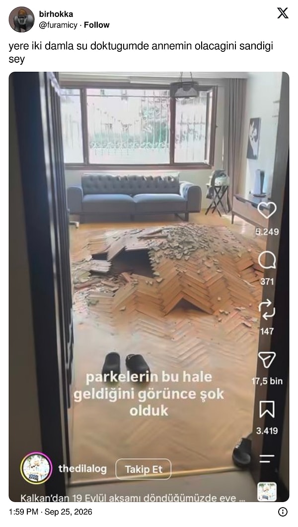 Bir damla suyla yaşanan panik...