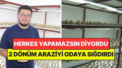 Yetişmez Diyenlere İnat Yetiştirdi: 2 Dönüm Araziyi Tek Bir Odaya Sığdırdı