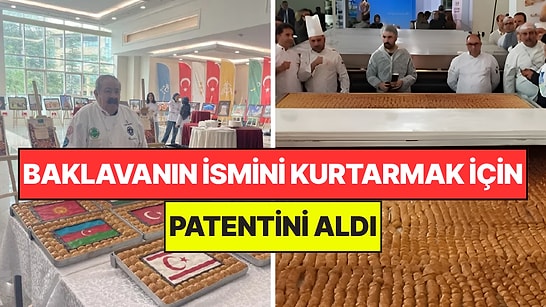 'Baklavaki'ye Kızdığı İçin Baklavanın Patentini Aldı: Dünyanın En Büyük Baklavasını Yaptı