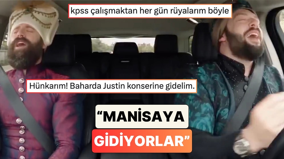 Kanuni Sultan Süleyman ile Pargalı İbrahim'in Arabada Şarkı Söyleyerek Yolculuk Yaptığı Video Olay Oldu