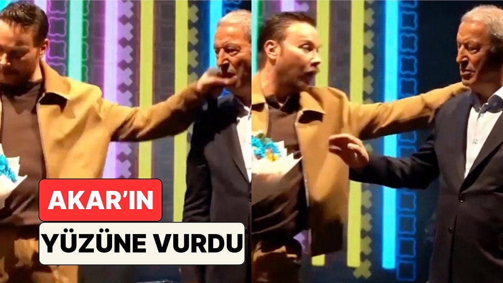 Sinan Akçıl Sahneye Davet Ettiği Hulusi Akar'ın Yanlışlıkla Ağzına Vurdu