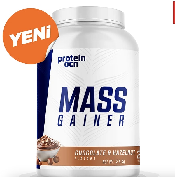 Mass Gainer Chocolate & Hazelnut 2.5 kg lansmana özel 2.299 TL yerine net 1.499 TL!