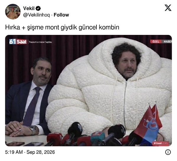 Günün kombini belli oldu: hırkanın üstüne şişme mont