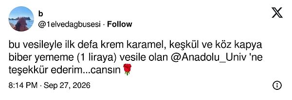 Krem karamel, keşkül ve köz biberle 1 liralık yurt tepsisinde tanışıldı