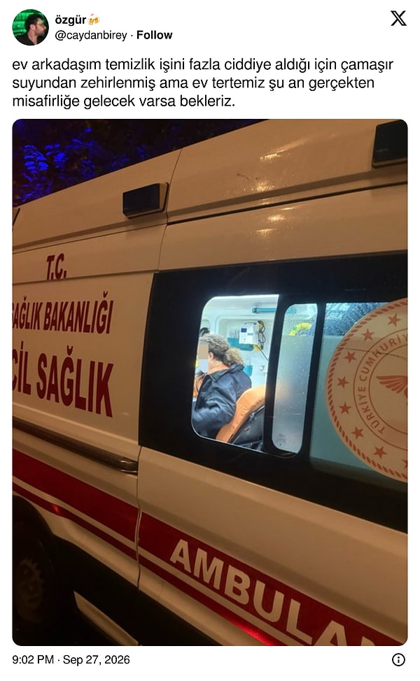 Çamaşır suyuyla pazar temizliği biraz fazla ciddiye alınmış