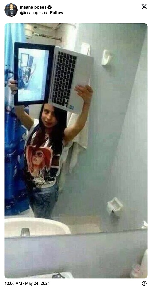 Ayna yoksa laptop kamerası var: Selfie çekmenin en yaratıcı yolu