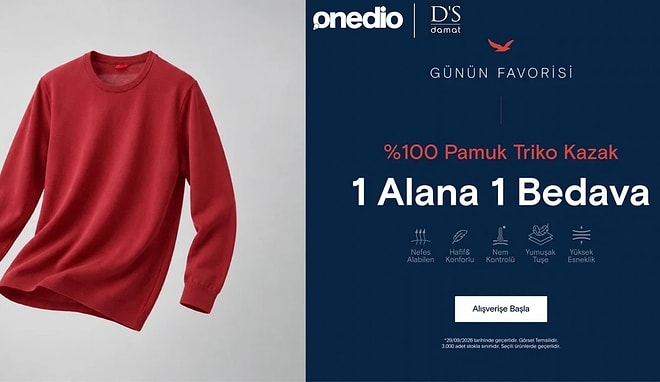 1 Alana 1 Bedava Fırsatını Kaçırma!