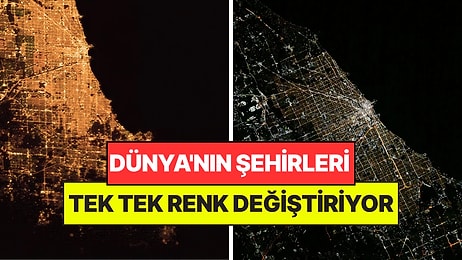 Astronot Uzaydan Paylaştı: Dünya'nın Şehirleri Tek Tek Renk Değiştiriyor