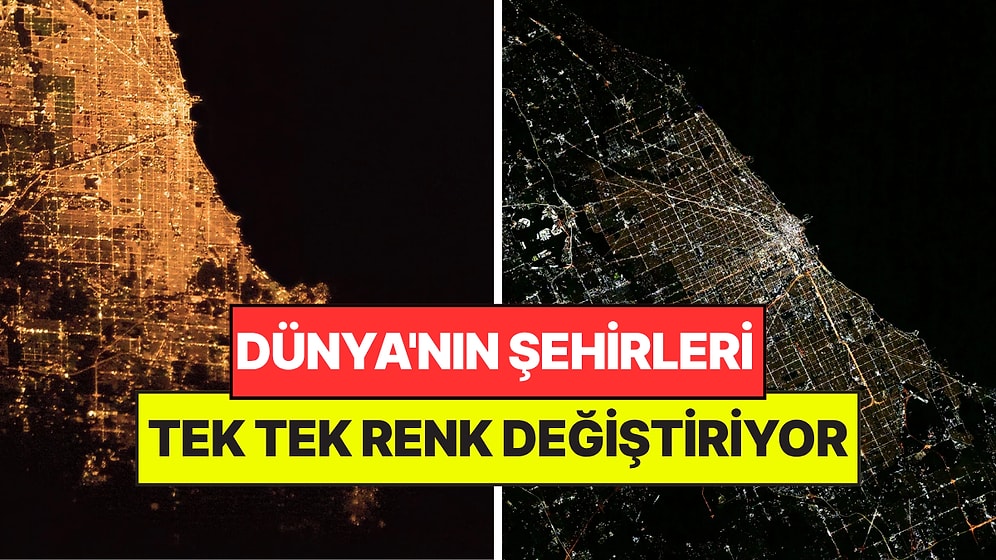 Astronot Uzaydan Paylaştı: Dünya'nın Şehirleri Tek Tek Renk Değiştiriyor