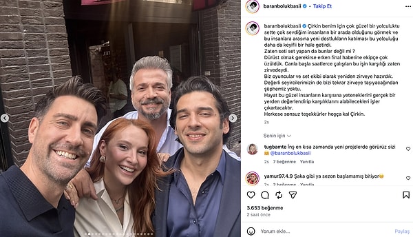 Baran Bölükbaşı, erken final haberine ekipçe çok üzüldüklerini söyledi: "Yeniden zirveye hazırdık."