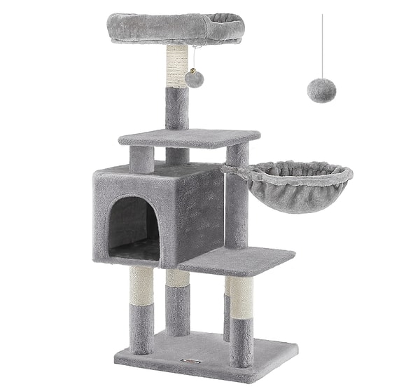 Feandrea 110 cm açık gri kedi ağacı %45 indirimle 3.714,01 TL yerine net 2.039,63 TL!