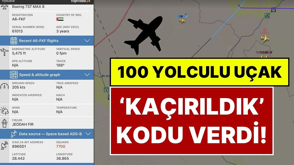İçinde 100 Yolcunun Olduğu Uçak İçin Kaçırıldı İddiası: Savaş Uçakları Havalandı