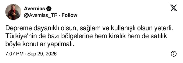 "Depreme dayanıklı olsun yeter" diyenler aynısını Türkiye için istedi