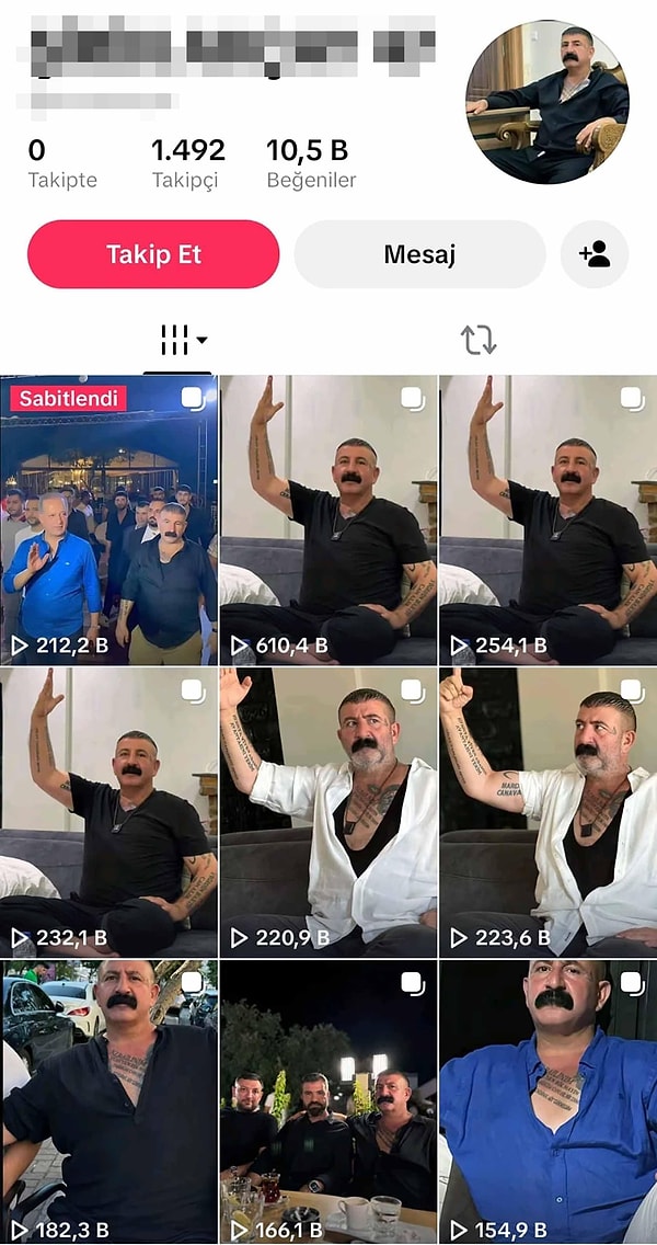 TikTok Hesabındaki Videolardan Birkaçı 200 Bini, Biri 610 Bini Aştı.
