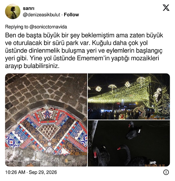 Kuğulu'yu yol üstünde bir buluşma noktası olarak anlatan fotoğraflı yanıt