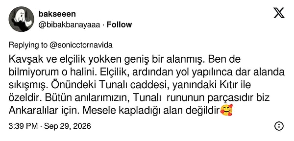 Mesele kapladığı alan değil, Tunalı'yla birlikte biriken anılar