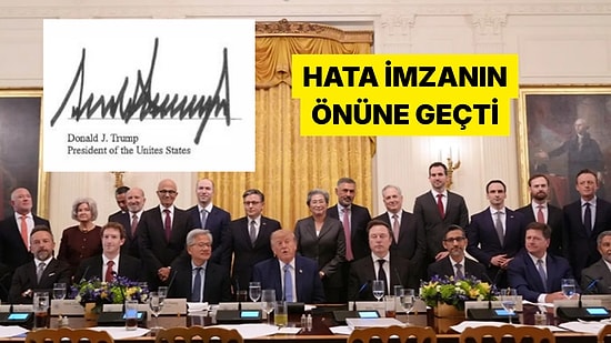 Trump'ın Teknoloji Devleriyle İmzaladığı Yapay Zeka Belgesinde ABD'nin Adı Yanlış Yazıldı