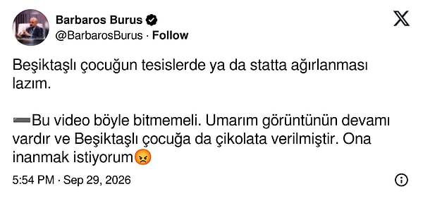 Videonun devamı olmalı ve çocuk da çikolatasını almış olmalı