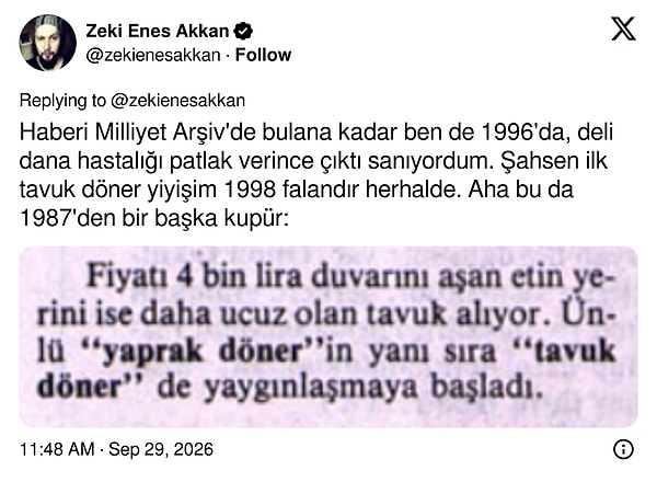 1987 tarihli ikinci kupür ekonomi tezine de kapı aralıyor: pahalı etin yerini ucuz tavuk alıyor