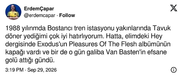Hey dergisi ve Van Basten detaylı bir anı: 1988'de Bostancı'da tavuk döner