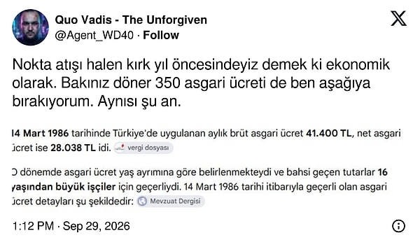 1986'nın asgari ücretini de ekleyince tablo iyice tuhaflaştı