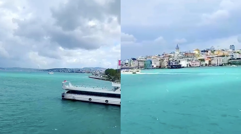 Istanbul Bosphorus Turns Turquoise After Rain, Leaving Onlookers Mesmerized