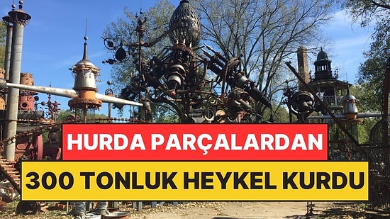 Eski Fabrika Parçalarından 300 Tonluk Bir Heykel Kurdu