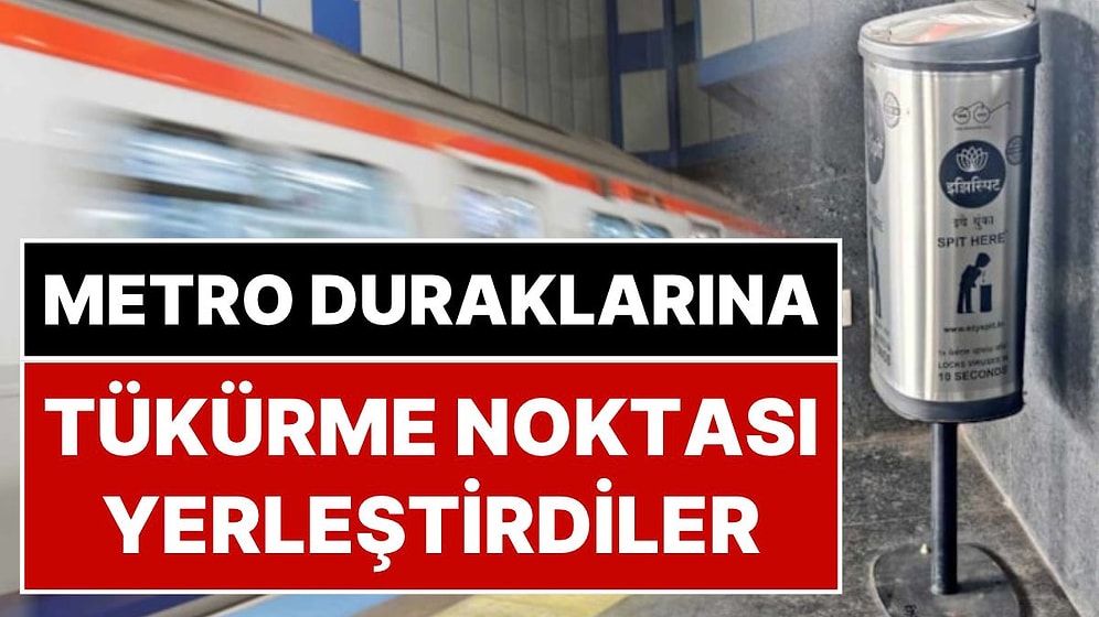 Mumbai'de Dünyada Bir İlk Yapıldı: Metro İstasyonlarına Temassız 'Tükürme Noktası' Yerleştirildi