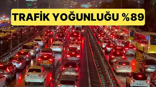 Sağanak ve Fırtına İstanbul Trafiğini Kilitledi: Yoğunluk Yüzde 89'a Çıktı, Yarın İçin Sarı Kod Var