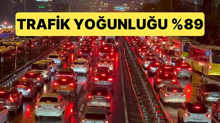 Sağanak ve Fırtına İstanbul Trafiğini Kilitledi: Yoğunluk Yüzde 89'a Çıktı, Yarın İçin Sarı Kod Var