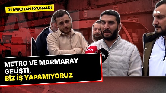 A-47 Hattında 31 Minibüsten 21'i Plakayı Boşalttı: Metroya Kızan Esnaf İBB Önünde Kontak Kapattı