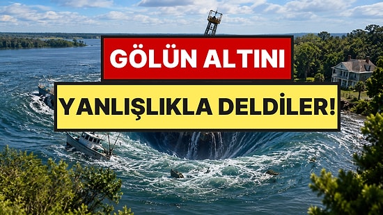 Yanlışlıkla Açılan Delik Koca Bir Gölü Yuttu: 3 Metrelik Göl 300 Metreyi Aştı