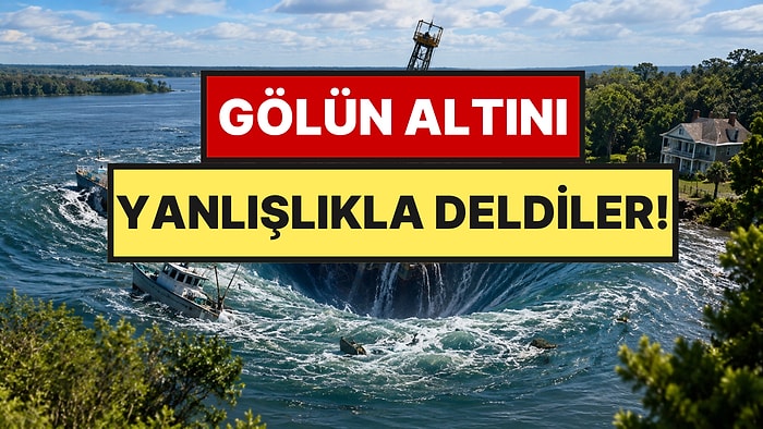 Yanlışlıkla Açılan Delik Koca Bir Gölü Yuttu: 3 Metrelik Göl 300 Metreyi Aştı