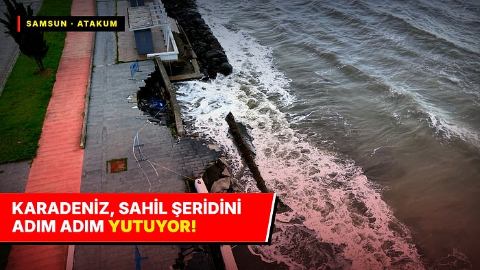 Karadeniz Sahil Şeridini Adım Adım Yutuyor: Yapıların Altı Oyuldu, Duvarlar Çökmeye Başladı