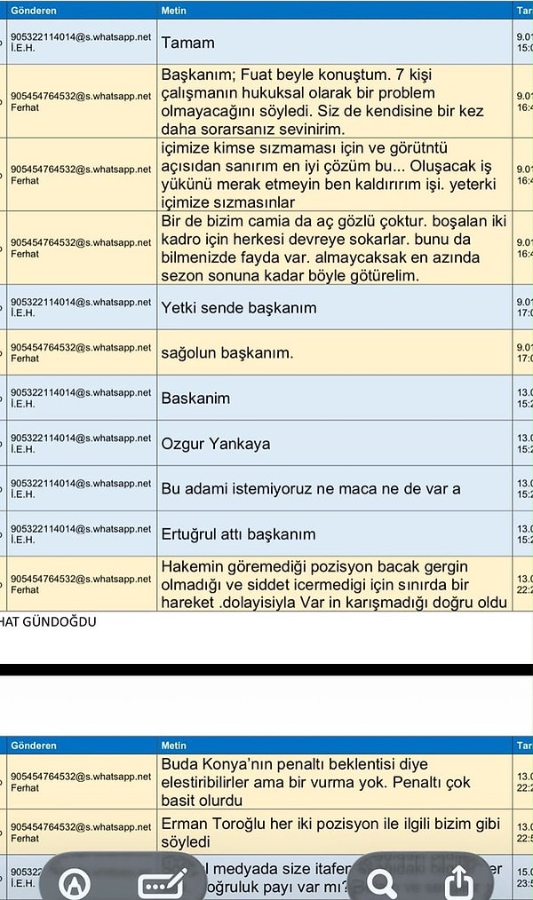 Dolaşan Görüntülerde "Özgür Yankaya" Adının Geçtiği Bir Yazışma Yer Alıyor