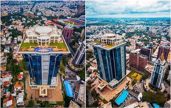 Mallya, Prestige Kingfisher Towers'ın en üst katlarına Beyaz Saray'dan esinlenen bir gökyüzü konağı yaptırdı.