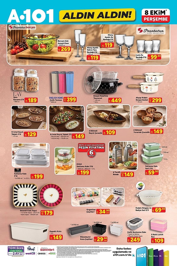 Paşabahçe Borcam Çok Amaçlı Kase 3000 cc 269 TL
