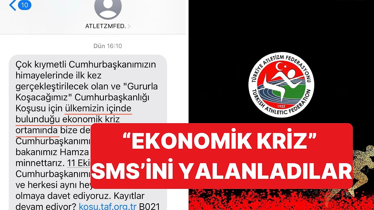 Atletizm Federasyonu'nun SMS'inde 'Ekonomik Kriz' Çıktı: Atılan SMS'i Siber Saldırı Diyerek Yalanladılar