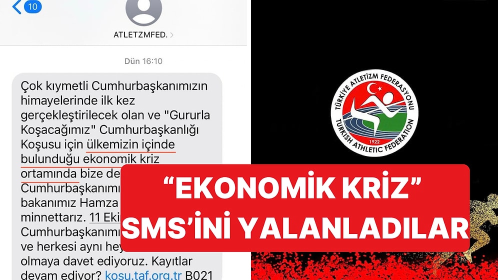 Atletizm Federasyonu'nun SMS'inde 'Ekonomik Kriz' Çıktı: Atılan SMS'i Siber Saldırı Diyerek Yalanladılar