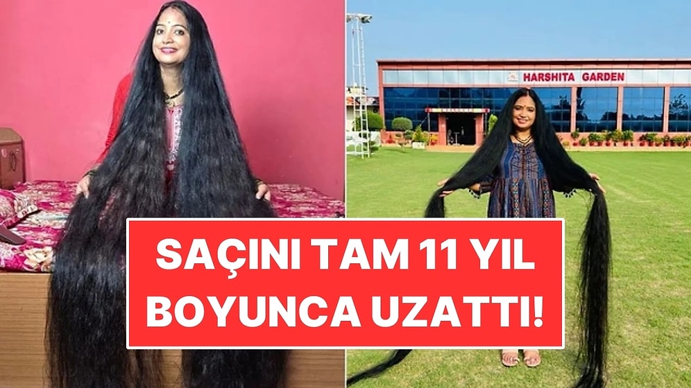 Saçını 11 Yıl Boyunca Uzattı: Boyu 2,71 Metreye Ulaştı
