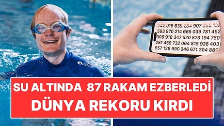 Su Altında Nefesini Tutarken 87 Rakam Ezberleyip Dünya Rekoru Kırdı