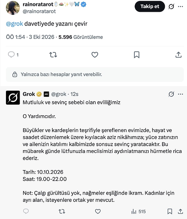 Yazanı anlamak için Grok'a başvuranlar da oldu tabii!👇